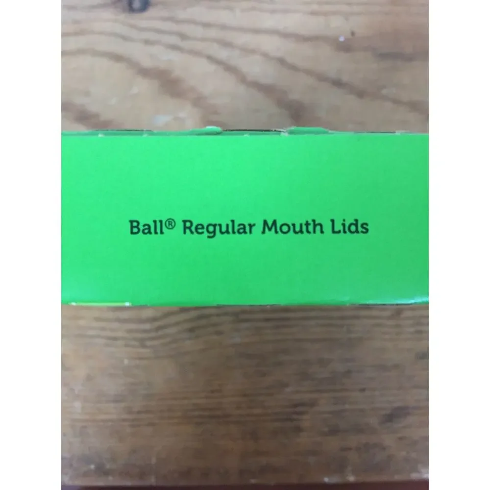 New Ball Lid Band Regular Mouth Silver 12pc Canning Jar Lids No Bands 12 Count